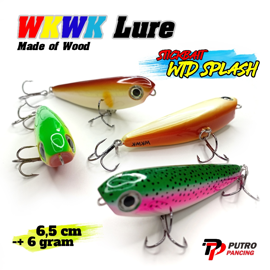 Lure WTD WKWK Stickbait Splash Handmade Kayu Wood
