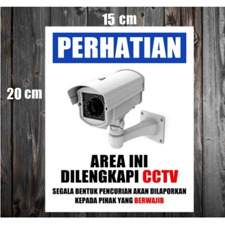 

CCTV AREA Sticker safety sign warning sign camera Stiker PERHATIAN CCTV