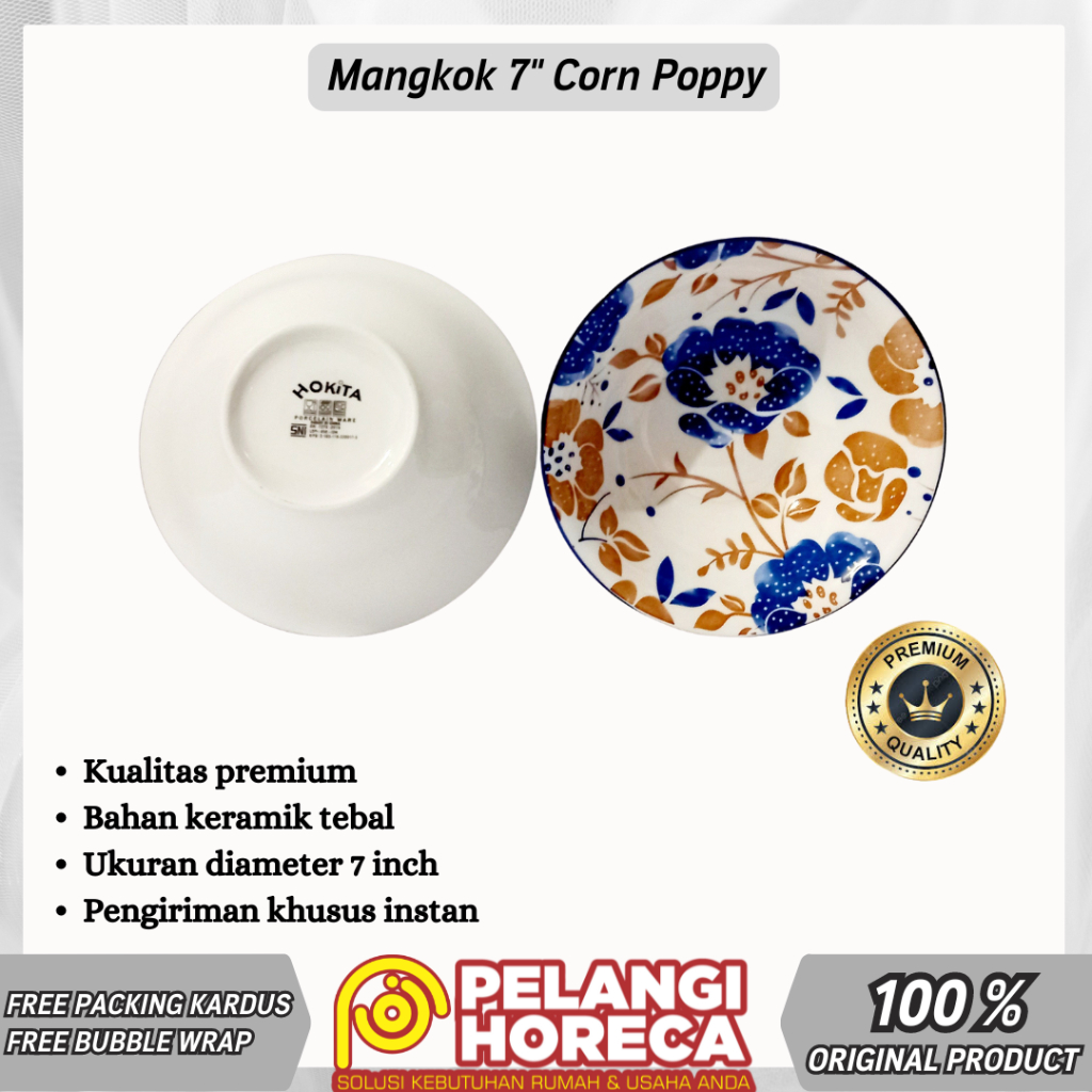Mangkok Keramik 7 inch | Mangkok Keramik Tebal | Mangkok Keramik Estetik | Mangkok Lucu | Mangkok So