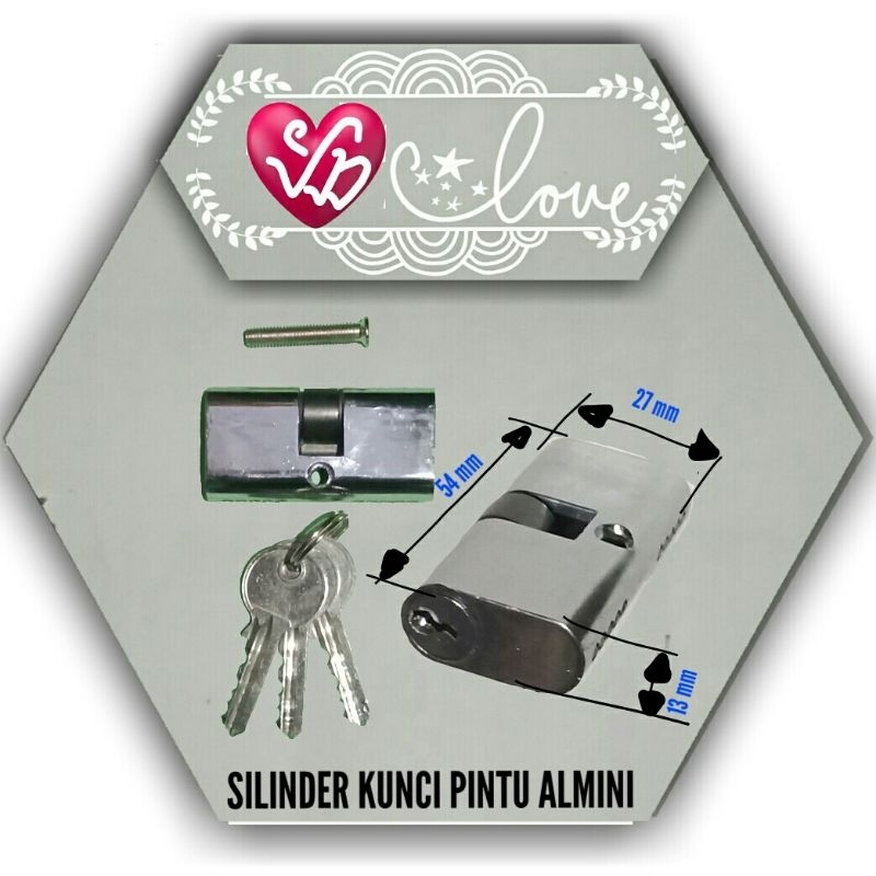 Silinder Kunci Pintu Almini Pintu Aluminium