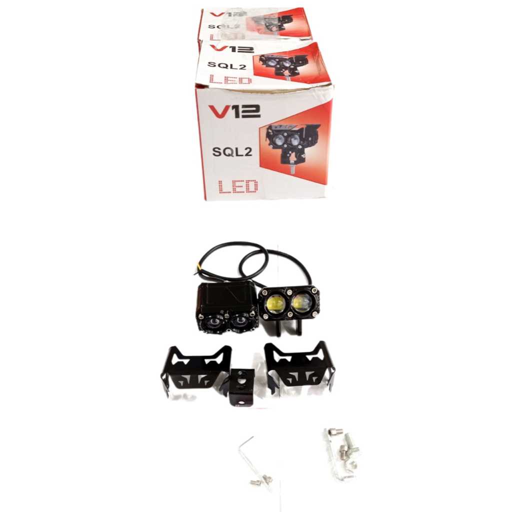 (AK) LAMPU PROJEKTOR 2 MATA 12V PUTIH-KUNING