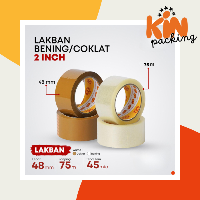 

LAKBAN BENING / COKELAT 2 INCH / 48 MM X 75 M (K)