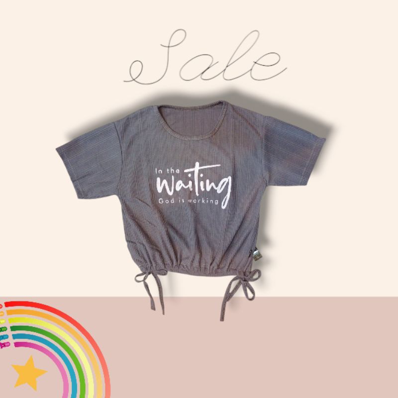 Crop Top Wanita Tali Samping Model Korea