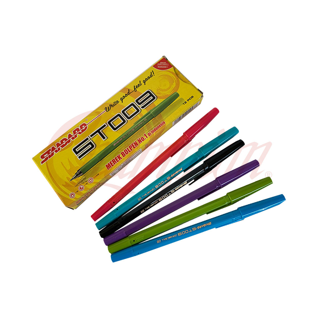

Standard Pen ST009 Ceramic Ball 0.5/Pulpen Oil Gel isi 12/pack