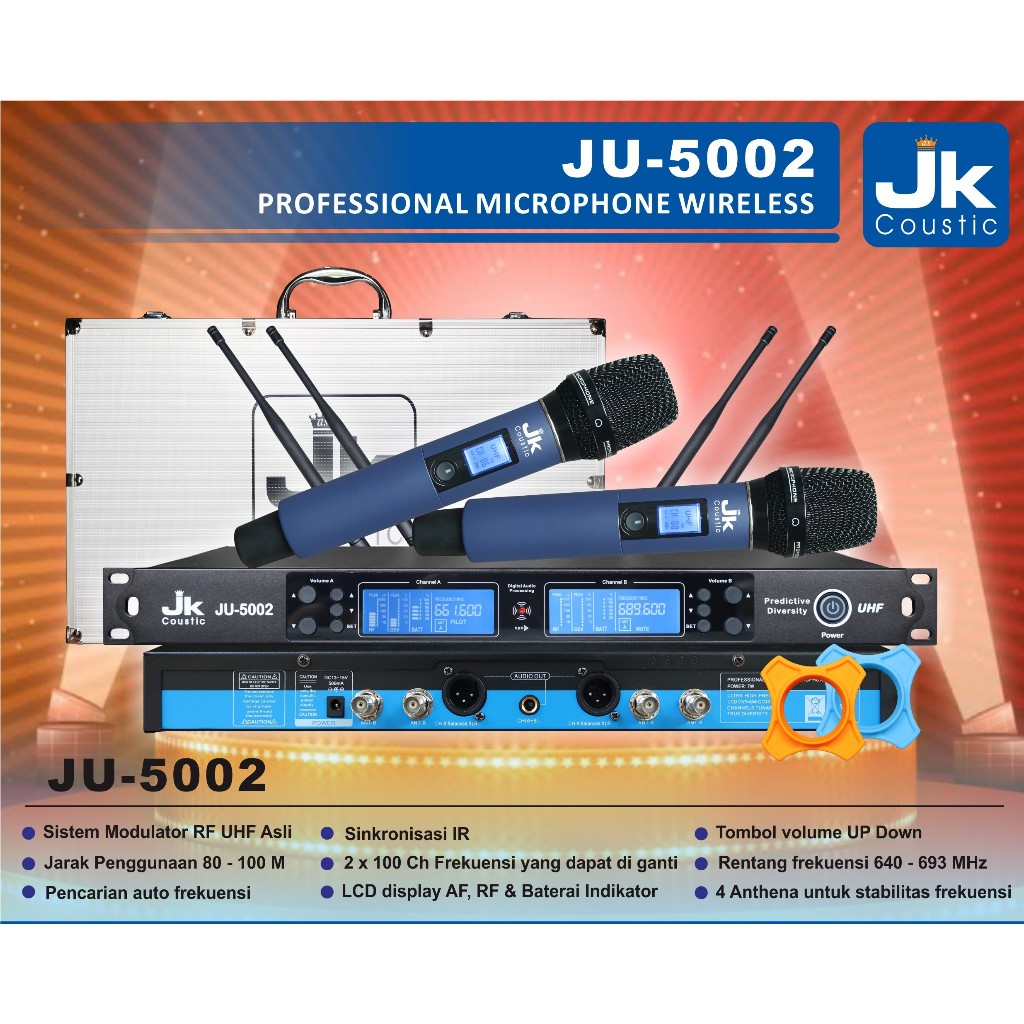 Microphone Wireless Jk Coustic JU 5002 HH