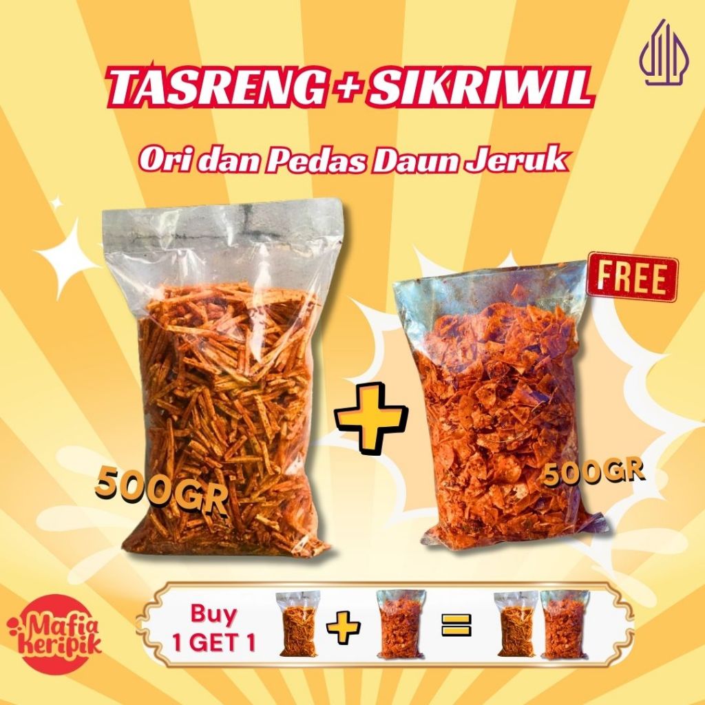 

PAKET 3 [ TASRENG 500GR + SIKRIWIL 500GR ] ORIGINAL DAN PEDAS DAUN JERUK