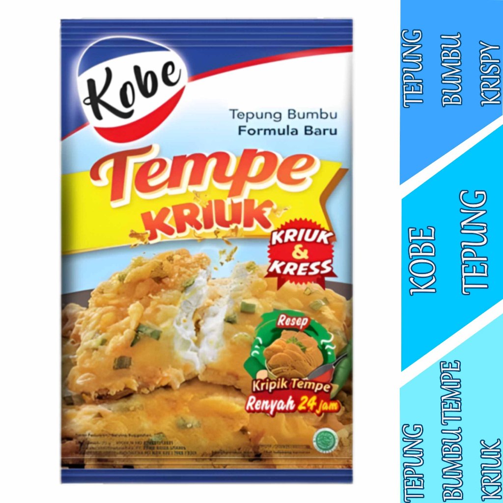 

Tepung Bumbu Tempe Kriuk - Kobe - Tepung Bumbu Krispy - 70gr