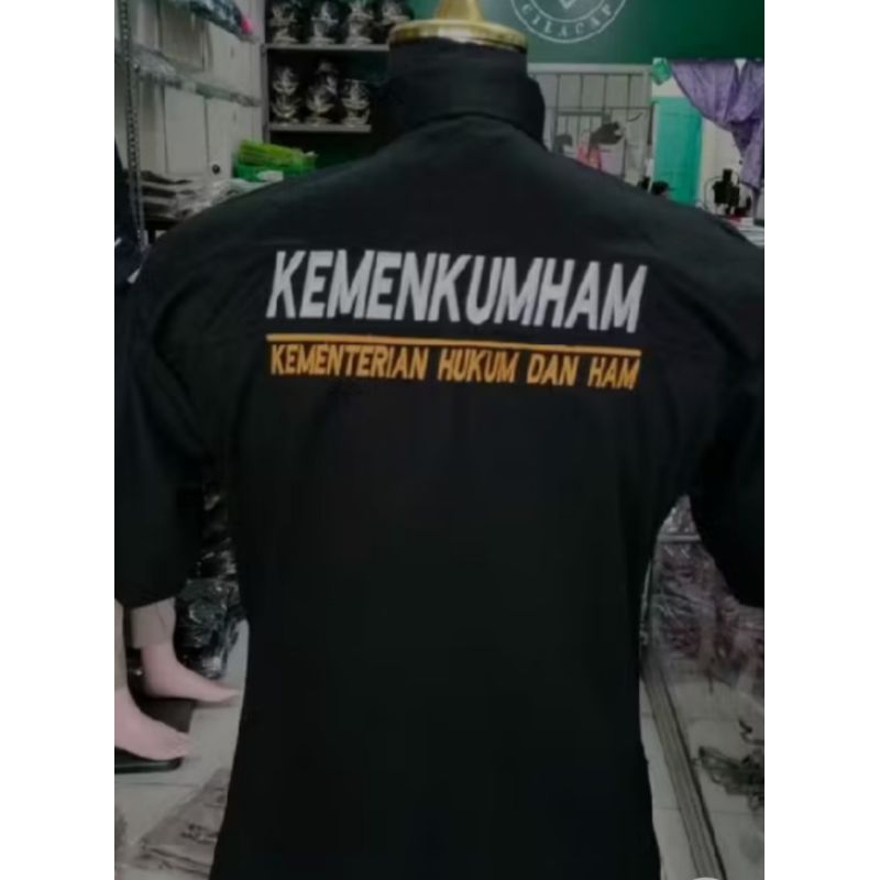 KEMEJA KEMENKUMHAM FULL BORDIR KEMEJA CUSTOM BORDIR