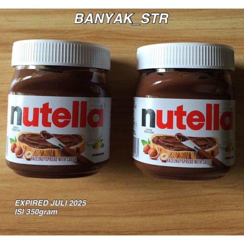 

350GRAM NUTELLA JAM SPREAD HAZELNUT WITH COCOA 350 GRAM FREE PACKING BUBBLE WRAP / 350GRAM COKELAT NUTELLA