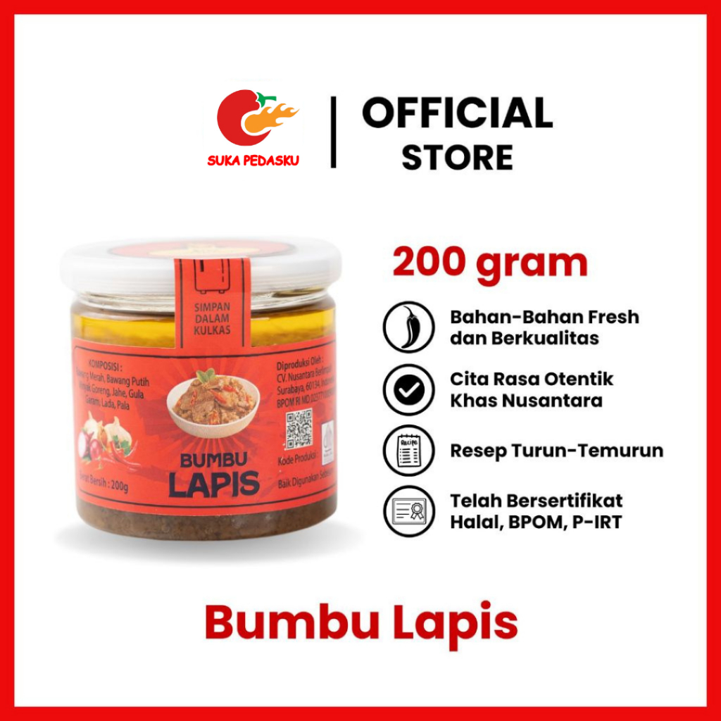 

BUMBU LAPIS 200 gram produk dijamin 100% halal