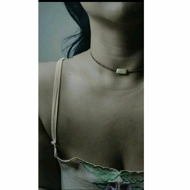 kalung mutiara air tawar kotak |choker |necklace