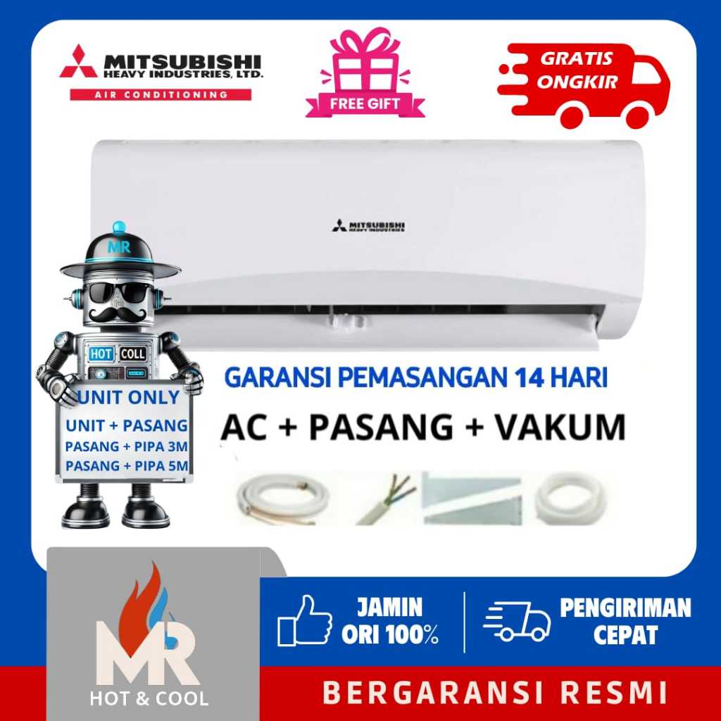 MITSUBISHI HEAVY INDUSTRIES 1/2 PK 05CXP AC Super Single Split 0.5PK SRK05CXP-W3