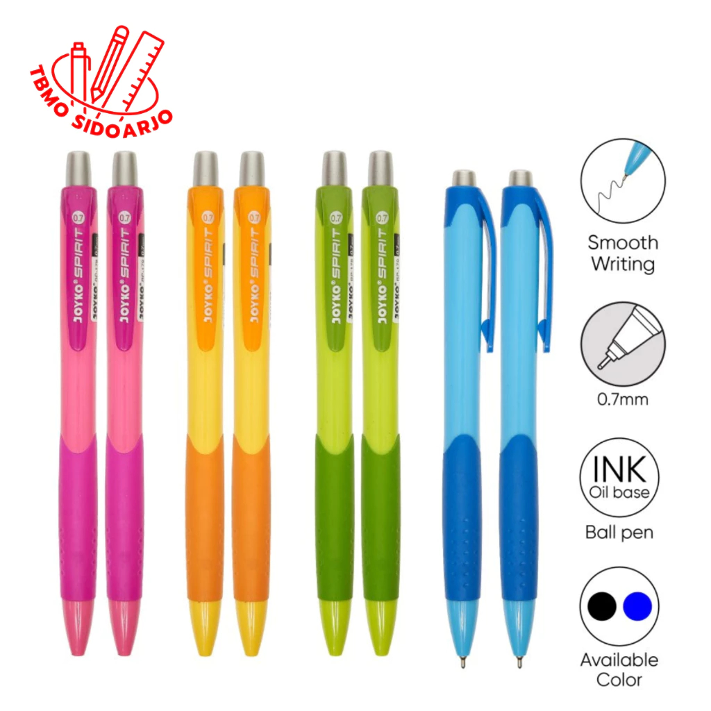 

( Ecer 1 Pcs ) Ball Pen / Pulpen / Pena Joyko BP-179 / Spirit / 0.7 mm - Hitam