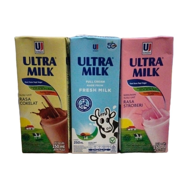 

Susu kotak Ultra Milk 250ml