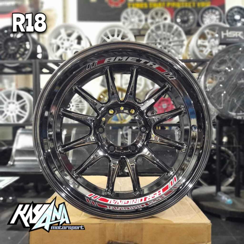 VELG PAJERO, FORTUNER R18 HSR AMETH | VELG MOBIL RACING AMETH R18 HSR BLACK CHROME