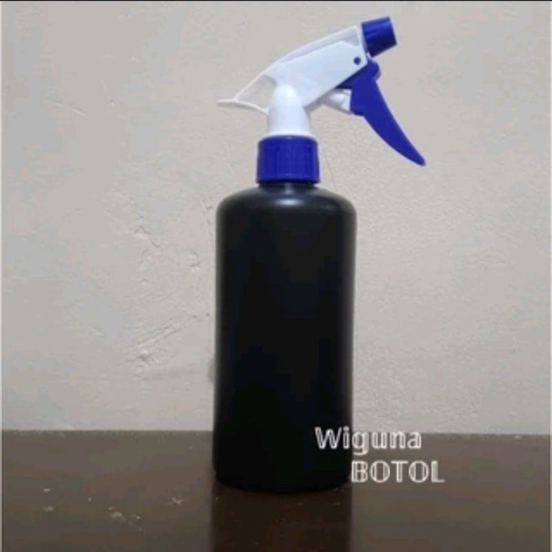 Botol Spray 500ml Hitam / Botol Hdpe 500ml Hitam Tutup Spray Big Trigger