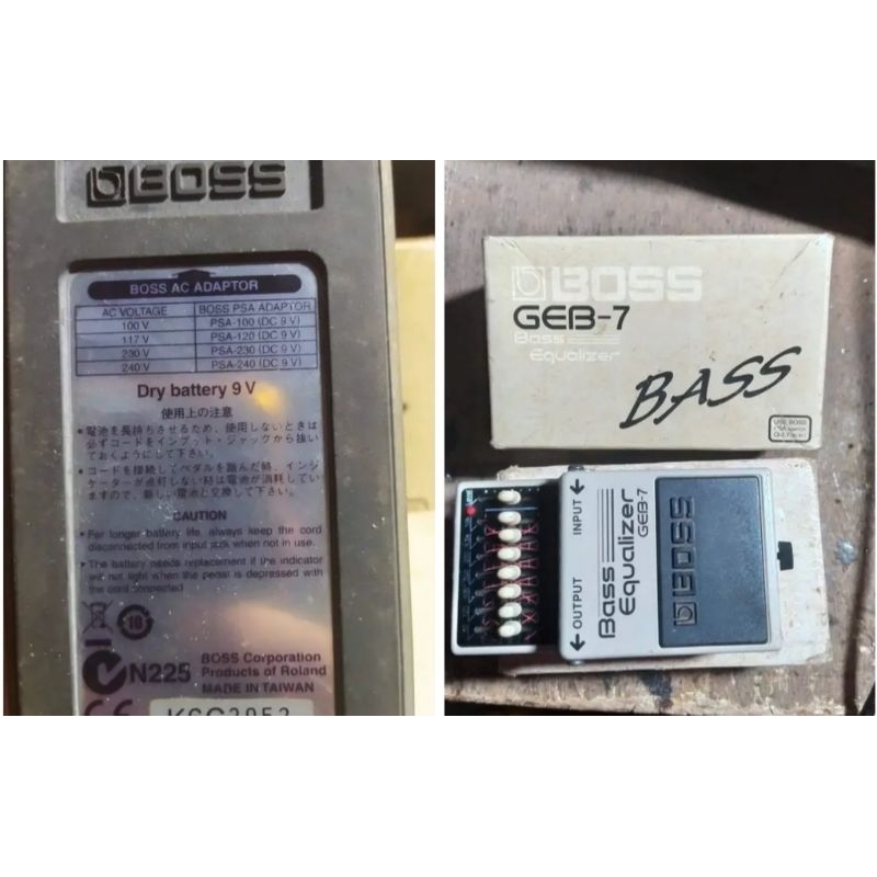 EQUALISER BASS GITAR BOSS GEB7  stok lama