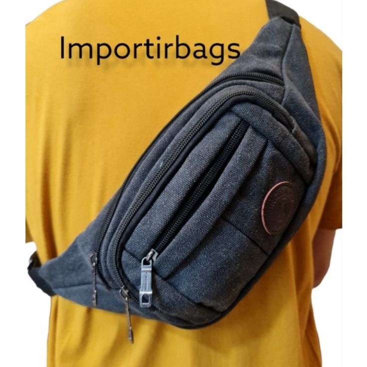 Hemat Tas Pinggang Waistbag Import Kanvas Tas kanvas pria wanita Tas selempang Kanvas import