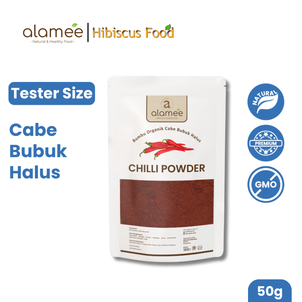 

Bumbu Cabe Cabai Bubuk Kering Halus Pedas Chilli Seasoning Powder Cabai Rempah Murni Asli Dapur 50g