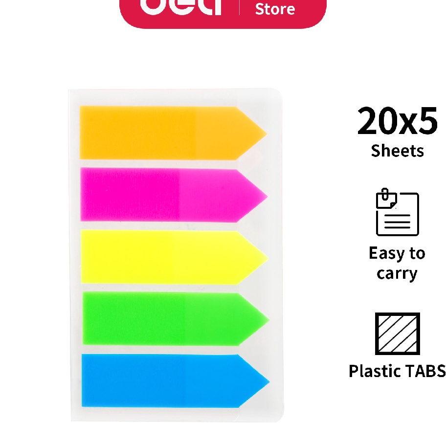 

BELANJA SEKARANG SEBELUM KEHABISAN Deli Index Tab Sticky 43 12mm 52sheets 5 Warna Perekat Kuat Tahan Lama EA162