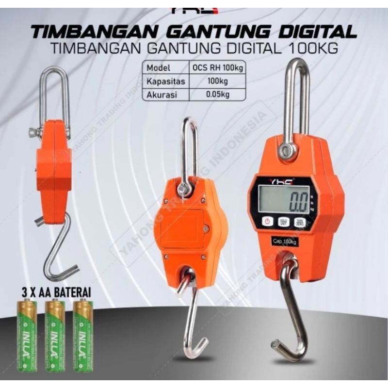 Timbangan Gantung Digital MINI CRANE SCALE 100KG 0,05KG