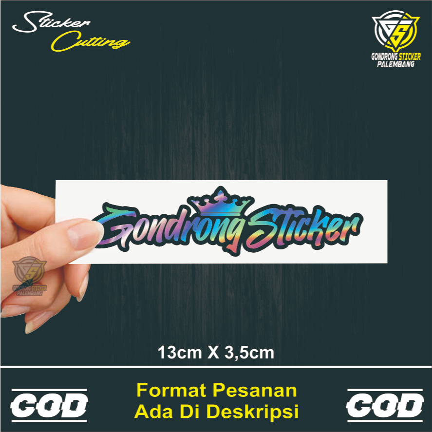 

Stiker Nama Mahkota Queen & King Custom Tulisan Hologram