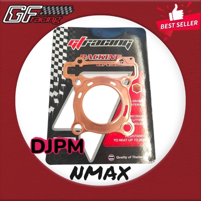 Paking Gasket Blok Block Head Kuningan Tembaga Yamaha Nmax N max Aerox 60 61 62 63 64 65MM GF Racing