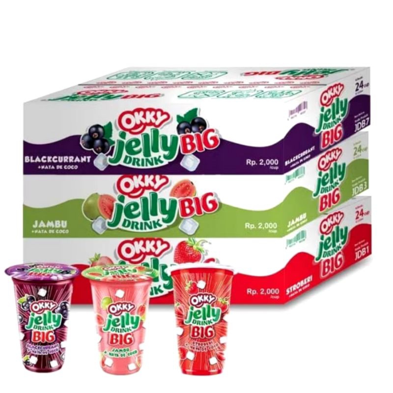 

okky jelly drink jumbo big 200 ml 1 dus isi 24 pcs