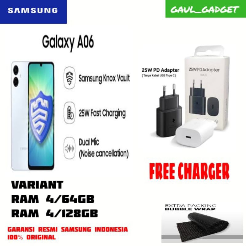 SAMSUNG GALAXY A06 4/128 SAMSUNG GALAXY A06 4/64 GARANSI RESMI SEIN