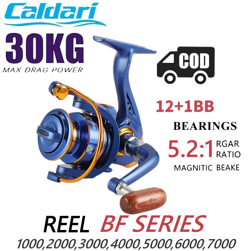 CALDARI Reel Pancing 1000-7000 Metal Fishing Spinning Reel Caldari 5.2:1 Power Handle Alat Pancing