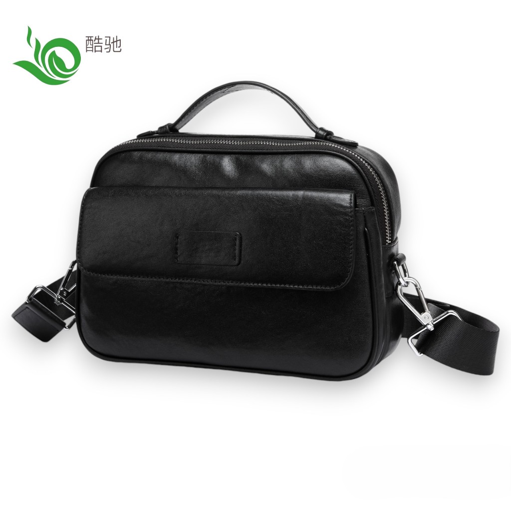 Tas selempang pria kulit sapi asli /Tas gaul import/Tas bahu kulit/Tas kerja