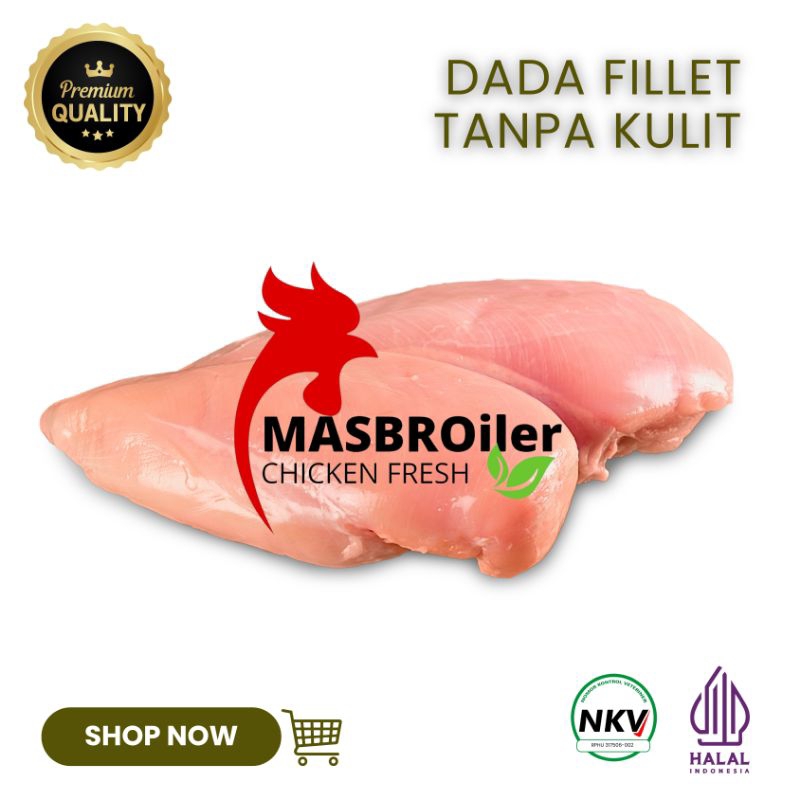 

Daging Ayam Dada Fillet Tanpa Kulit Premium 1 kg