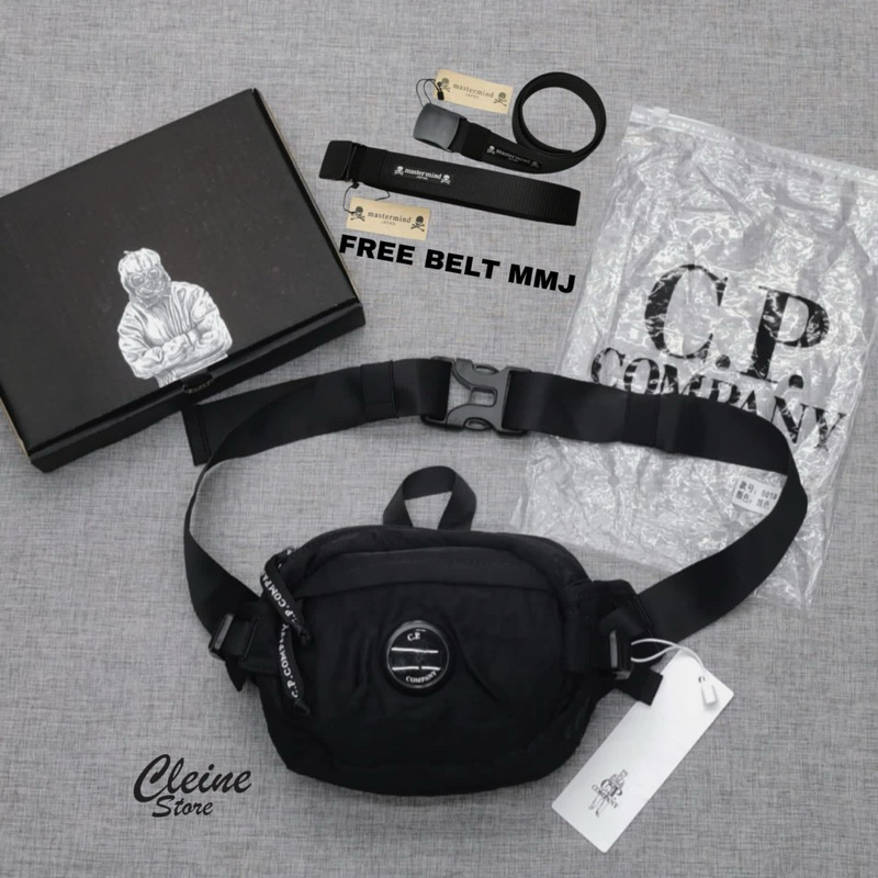 Gratis Belt Mastermind Waist Bag Tas Pinggang Pria CP CMPY Nylon Fullset With Box