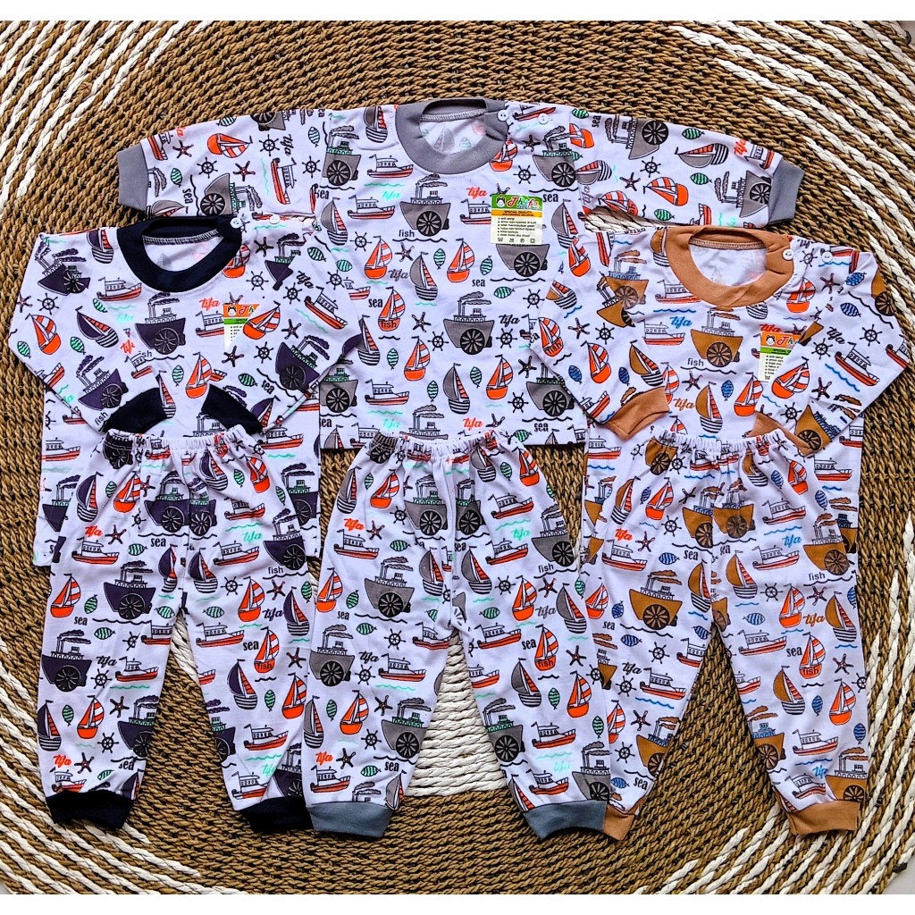 6 pcs/3 setelan lengan panjang baju anak perempuan setelan bayi laki laki baju tidur bayi piyama bay