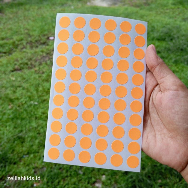 

stiker dot warna orange