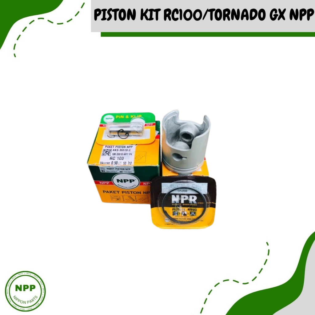 NPP Piston Kit RC100/Tornado GX || Seker Seher Kit RC100 Tornado GX