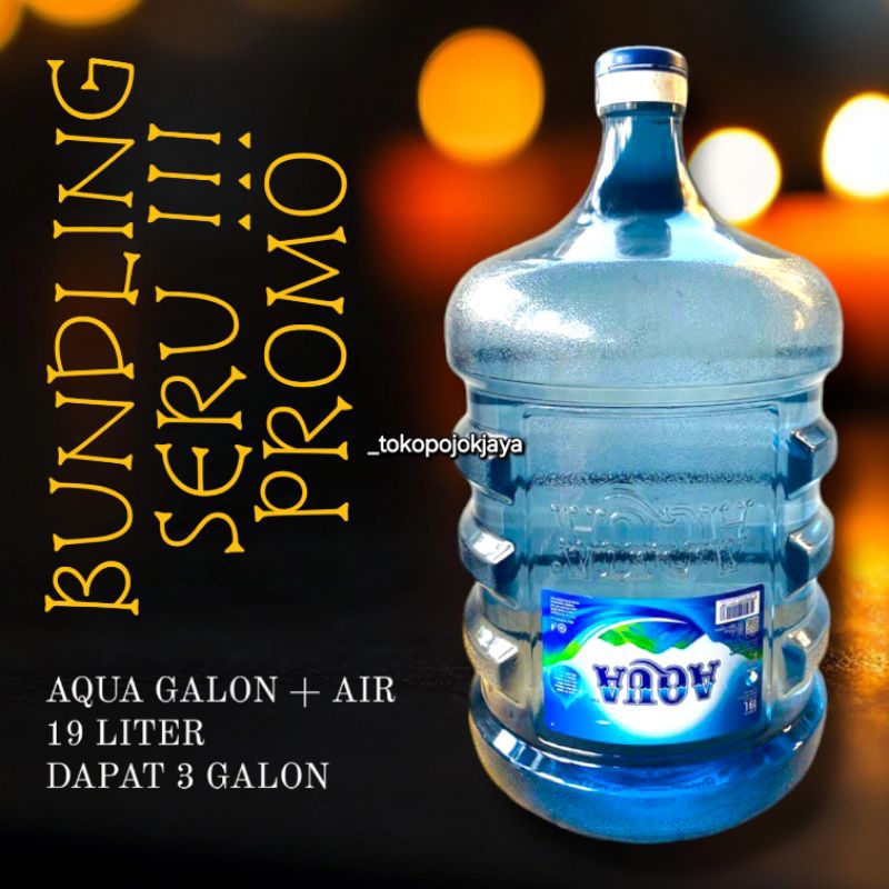 

Aqua Galon + Air 19 Liter Bundling Seru !!! Promo