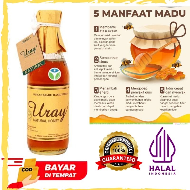 

Madu Super Uray Murni nett 450gr plus Royal jelly Beepollen