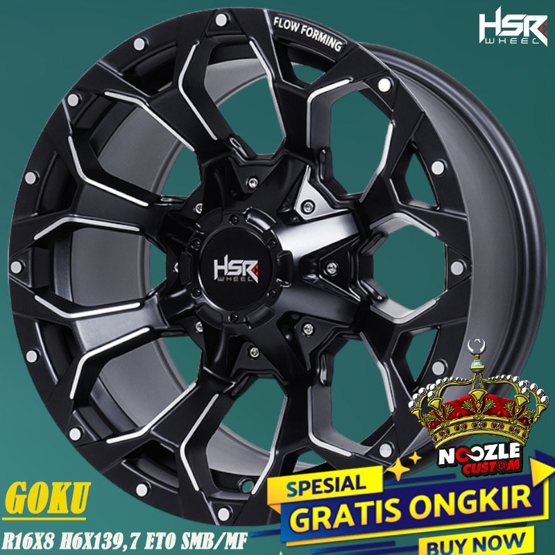 VELG MOBIL OFROAD R16 TYPE HSR GOKU PELEK MOBIL RING 16 LUBANG 6 PAJERO FORTUNER