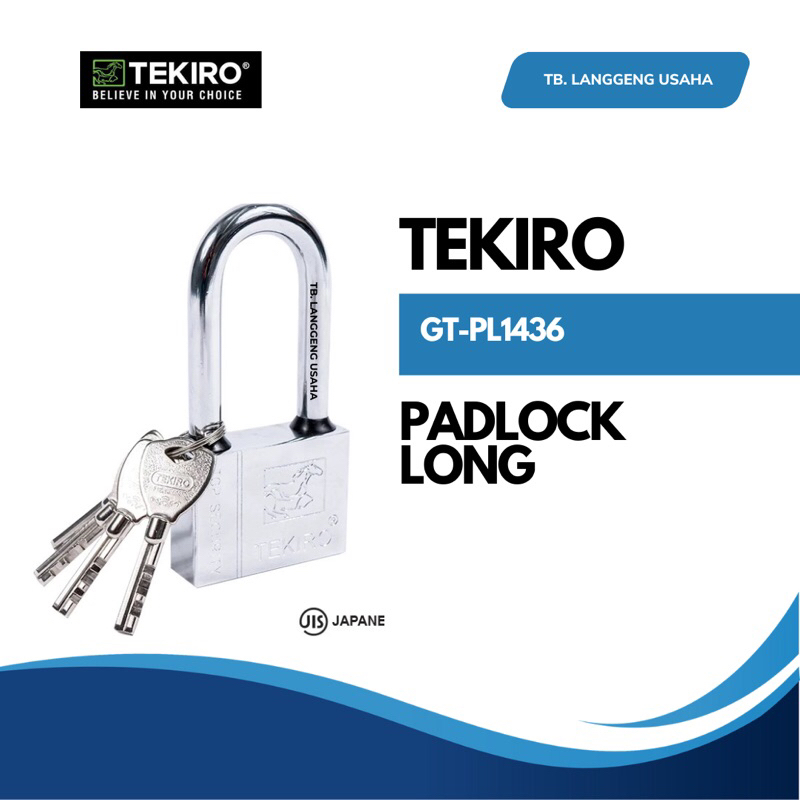 LU GEMBOK PADLOCK LONG BY TEKIRO Handle Kunci Pintu Rumah Minimalis Kamar Mandi Kupu Tarung Lemari h