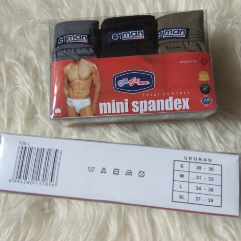 1box..Cd Gt Man Mini Spandek 708 Celana dalam pria dewasa