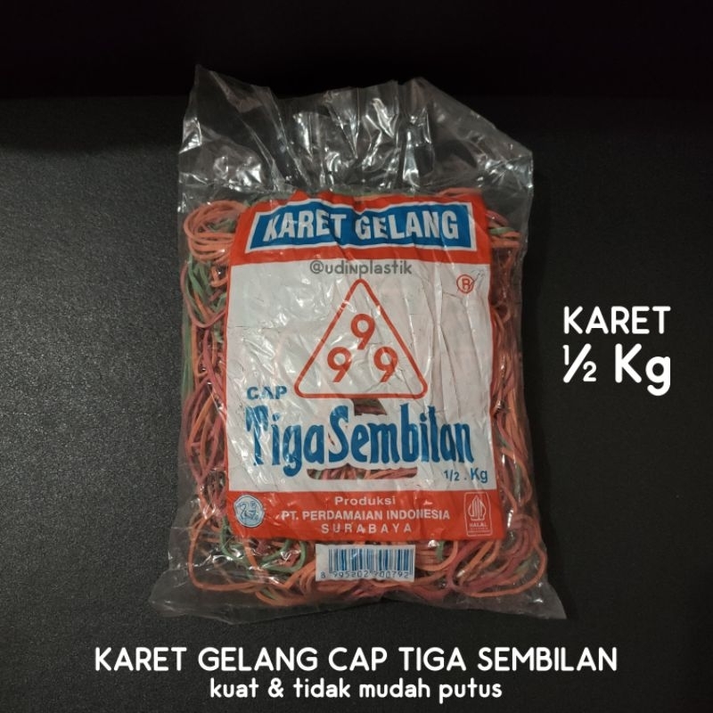 

Karet Gelang Murah Cap Tiga Sembilan Kemasan 1/2 kg