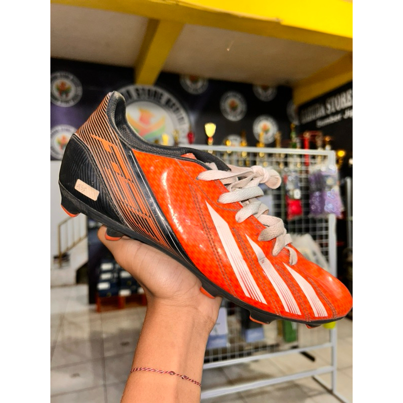 Sepatu second Adidas AdiZero F50 Soccer Cleats Firm Ground Infrared White Black