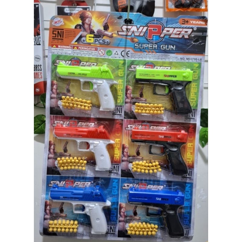 MAINAN ANAK TEMBAKAN / MAINAN SNIPER / SNIPER GUN / 1PACK / ISI 6PCS