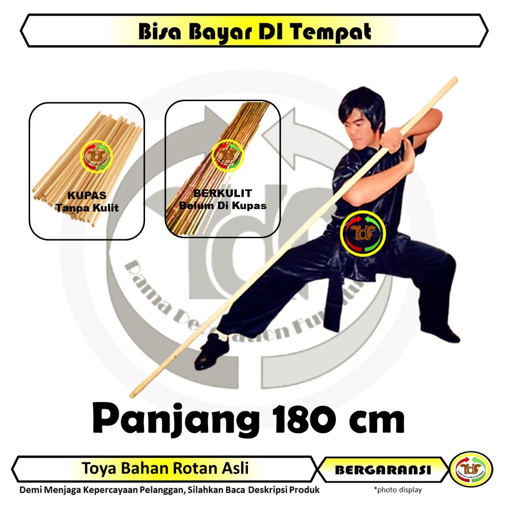 Toya KIMMU Dari Rotan Panjang 180 cm - Toya Wusu Saka Rotan Dawane 180cm