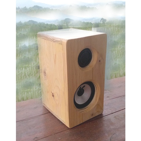 Box Speaker Only Custom Model Bookshelf Custom uk 4" plus twiter 2inchi kayu jati belanda