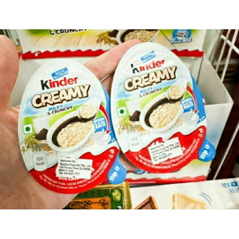 

Kinder Creamy Milky and Crunchy Per Pcs Termurah