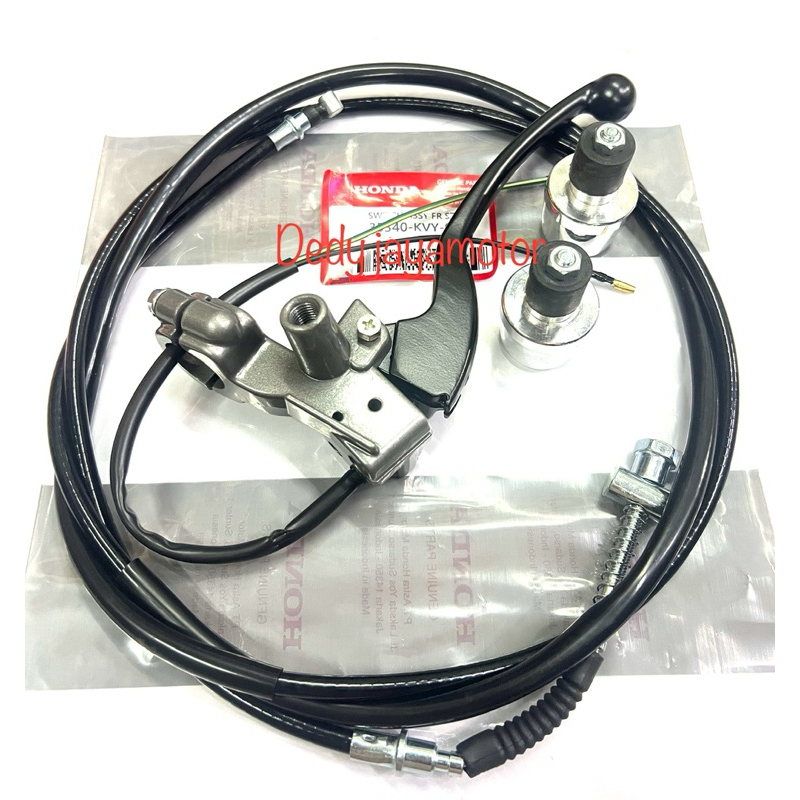 Kabel Rem Belakang Honda Beat Karbu Sepaket + Dudukan Spion Kiri + Handle Rem Kiri Hitam + Jalu Stan