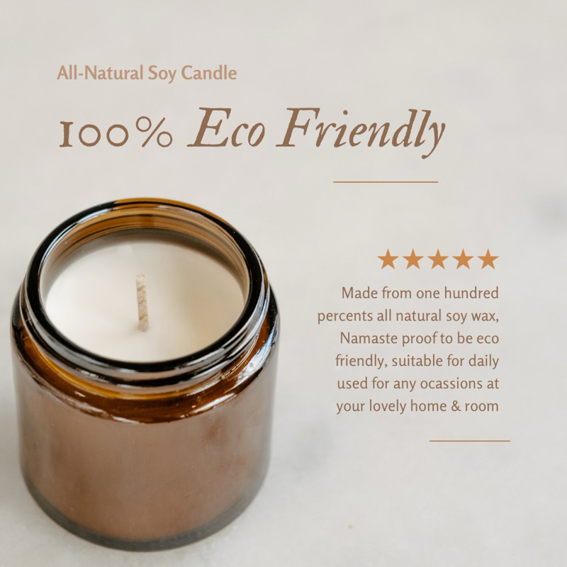 Lilin Aromaterapi/ Scented Candle NAMASTE November Rain Aroma Eucalyptus & Peppermint