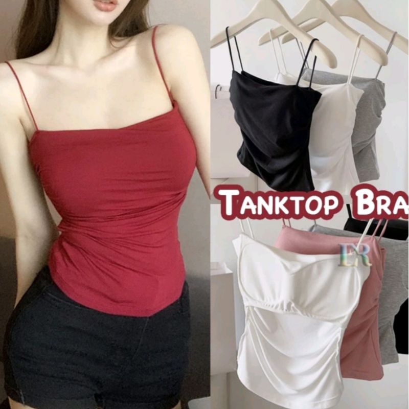 Tanktop Bra Kerut/ Tanktop Bra Busa/ Tanktop Bra Wanita/ Tanktop Bra New